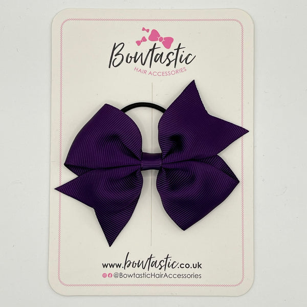 3.5 Inch Flat Bow Thin Elastic - Plum