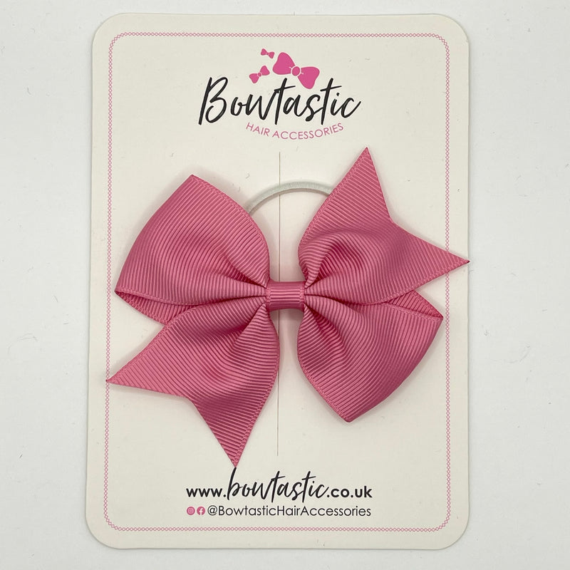 3.5 Inch Flat Bow Thin Elastic - Wild Rose