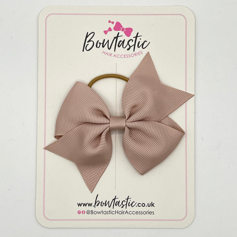 3.5 Inch Flat Bow Thin Elastic - Vanilla