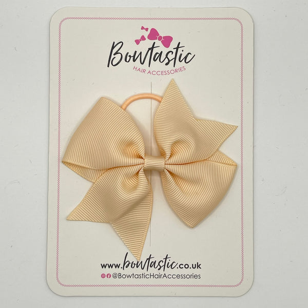 3.5 Inch Flat Bow Thin Elastic - Nude