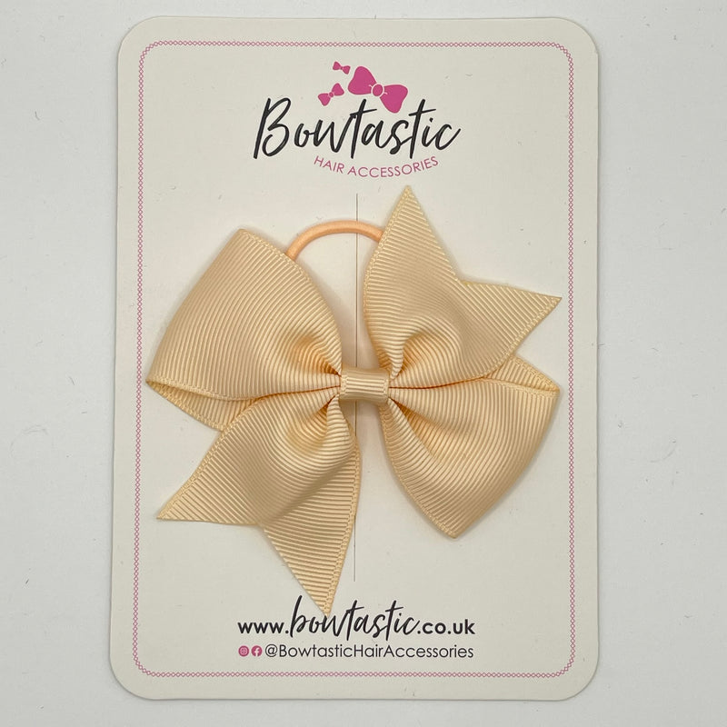 3.5 Inch Flat Bow Thin Elastic - Nude