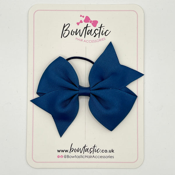 3.5 Inch Flat Bow Thin Elastic - Light Navy