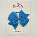 3.5 Inch Flat Bow Thin Elastic - Porcelain Blue
