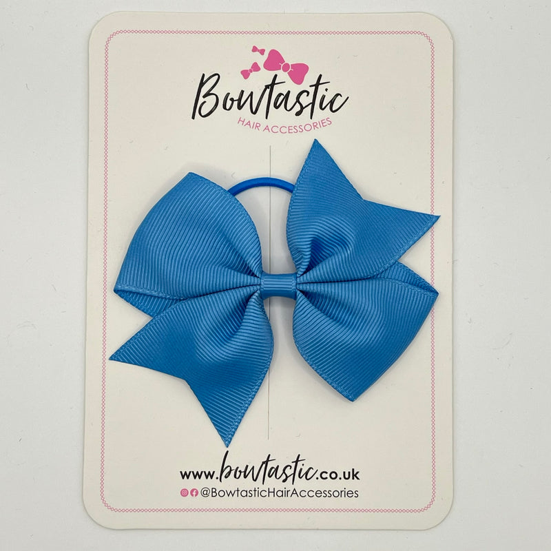 3.5 Inch Flat Bow Thin Elastic - Porcelain Blue