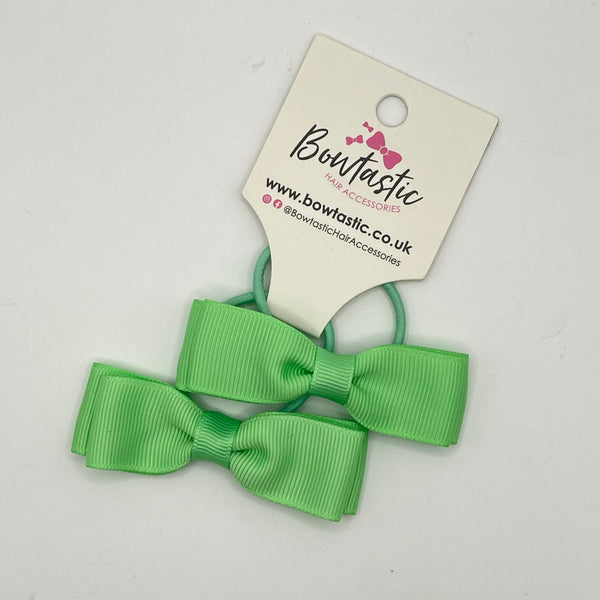 2.75 Inch Flat Bow Thin Elastic - Mint Green - 2 Pack