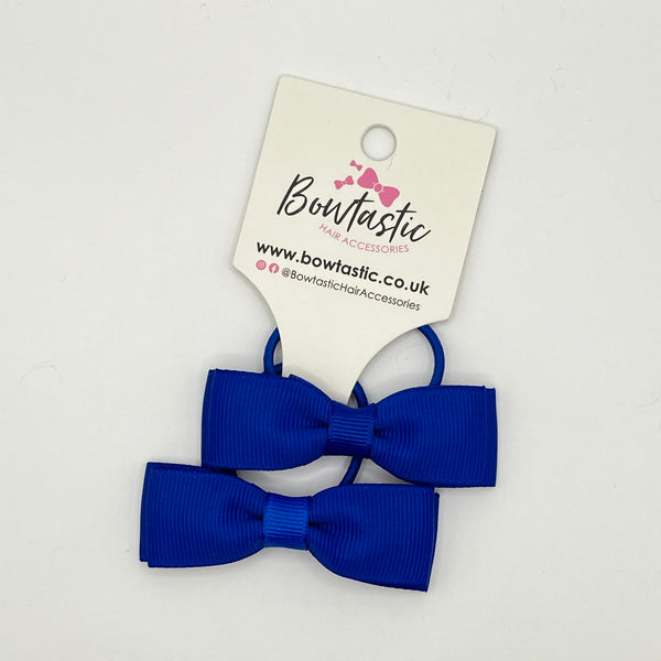 2.75 Inch Flat Bow Thin Elastic - Cobalt - 2 Pack