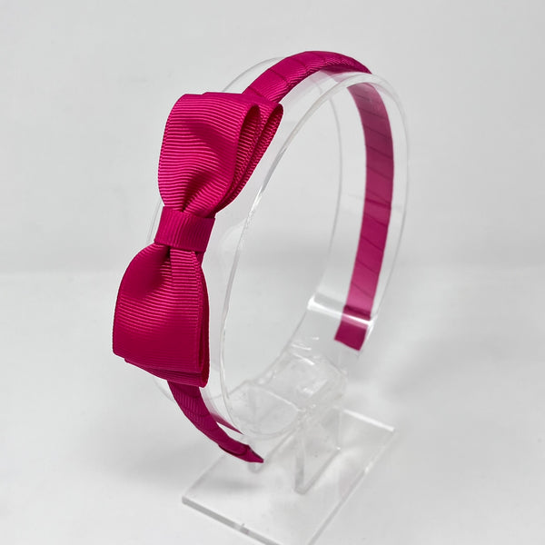 3 Inch Flat Bow Alice Band - Azalea