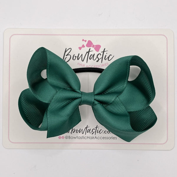 4 Inch Bow Bobble - Hunter Green