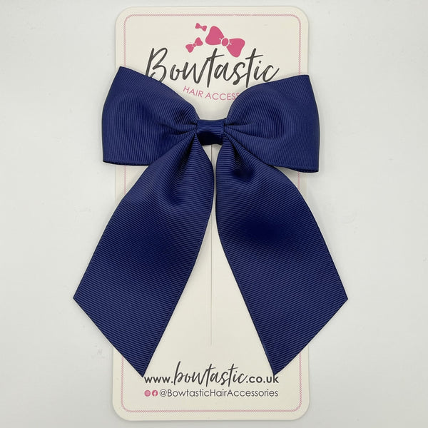 4.25 Inch Tail Bow - Ink Blue