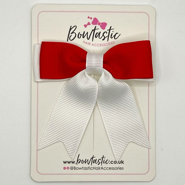 2.75 Inch Tail Bow - Red & White