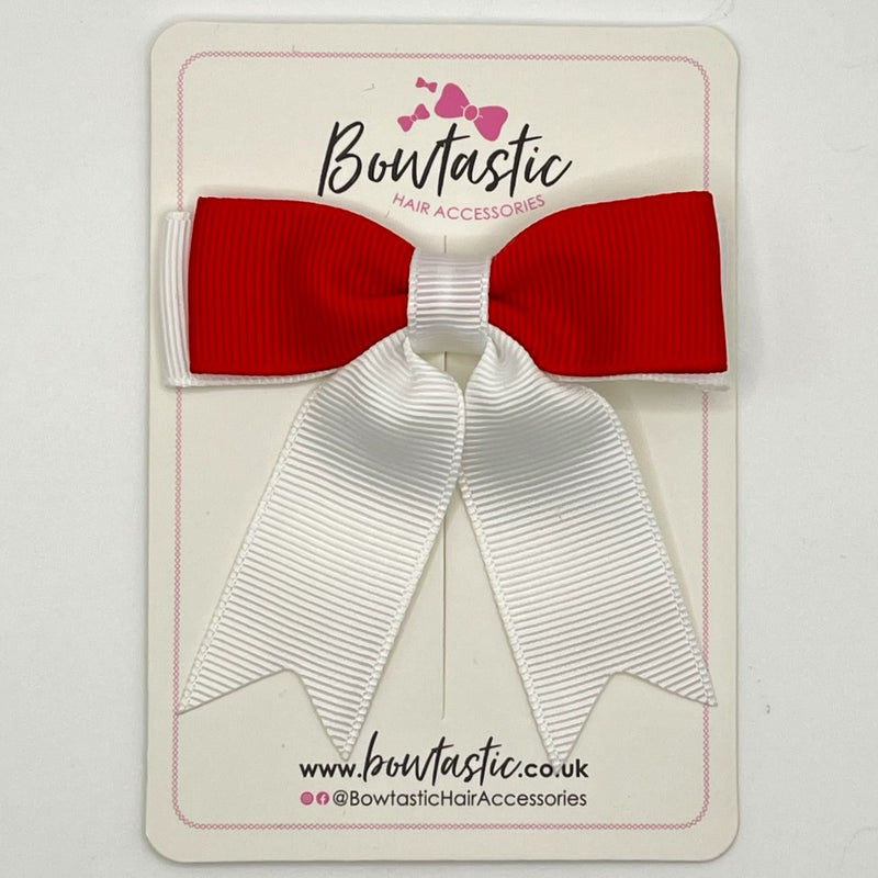 2.75 Inch Tail Bow - Red & White