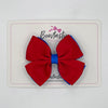 3.5 Inch Double Butterfly Bow - Red & Royal Blue