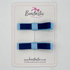 2 Inch Slide Bows - Navy & Blue Topaz - 2 Pack