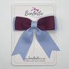 2.75 Inch Tail Bow - Burgundy & Bluebell