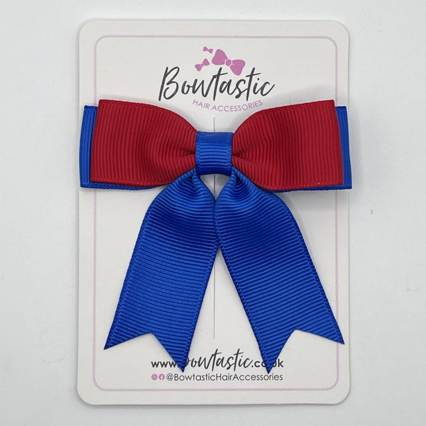 2.75 Inch Tail Bow - Red & Royal Blue