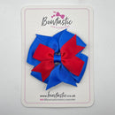 3.5 inch 2 Layer Pinwheel Bow - Red & Royal Blue