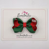 3 Inch Bow - Forest Green & Red