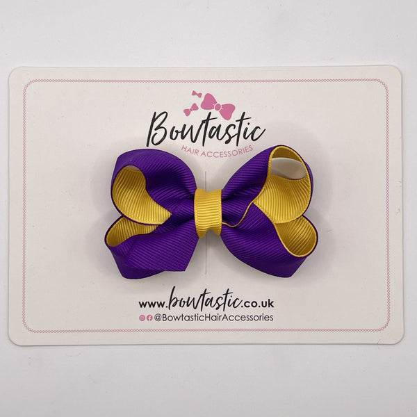 3 Inch Bow - Purple & Yellow Gold