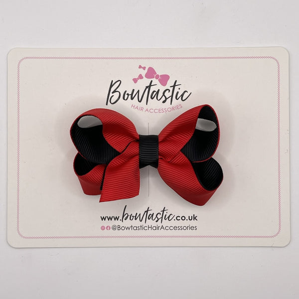 3 Inch Bow - Red & Black