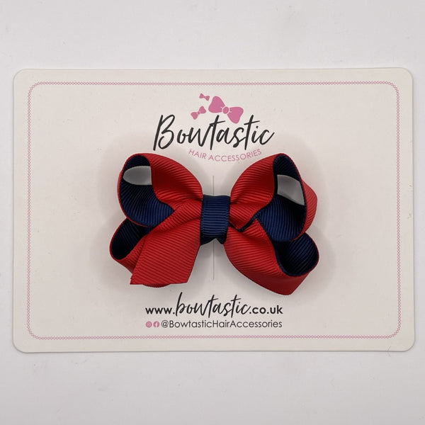 3 Inch Bow - Red & Navy