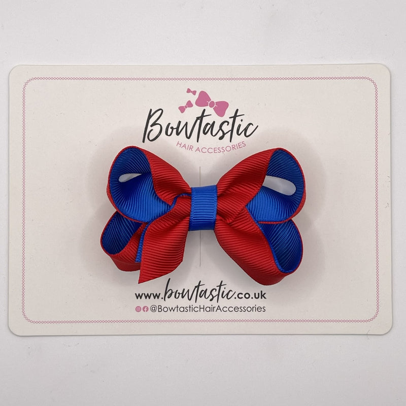 3 Inch Bow - Red & Royal Blue