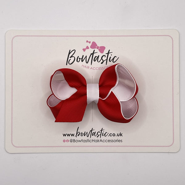 3 Inch Bow - Red & White