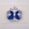 3 Inch Bow - Royal Blue & White