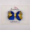 3 Inch Bow - Royal Blue & Yellow Gold