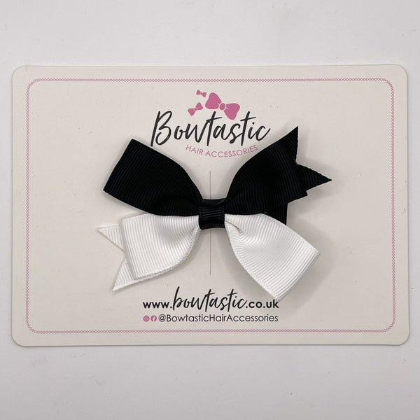 3 Inch Butterfly Bow Style 2 - Black & White