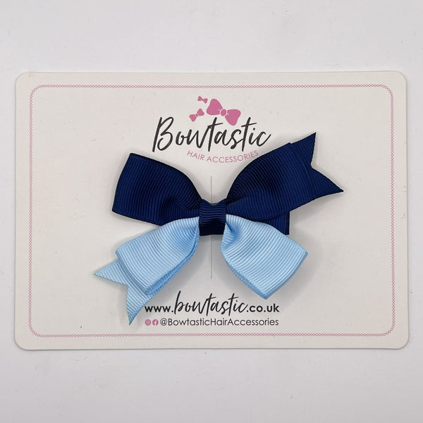 3 Inch Butterfly Bow Style 2 - Navy & Blue Topaz