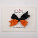 3 Inch Butterfly Bow Style 2 - Orange & Black