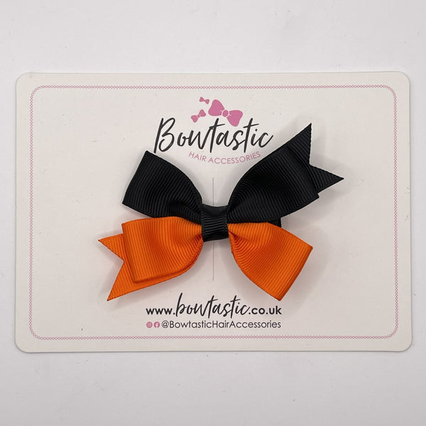 3 Inch Butterfly Bow Style 2 - Orange & Black