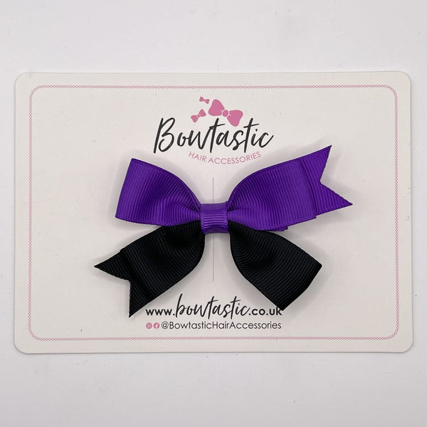 3 Inch Butterfly Bow Style 2 - Purple & Black