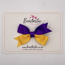 3 Inch Butterfly Bow Style 2 - Purple & Yellow Gold