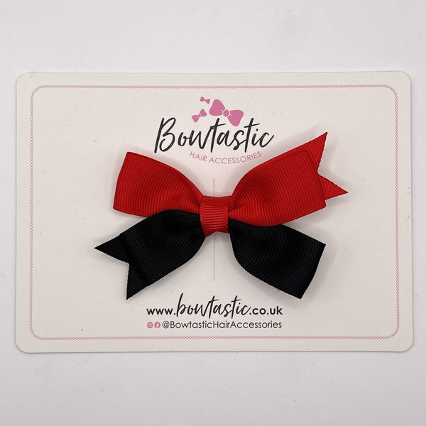 3 Inch Butterfly Bow Style 2 - Red & Black