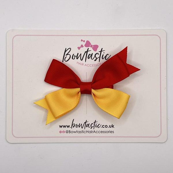 3 Inch Butterfly Bow Style 2 - Red & Yellow Gold