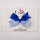 3 Inch Butterfly Bow Style 2 - Royal Blue & Bluebell