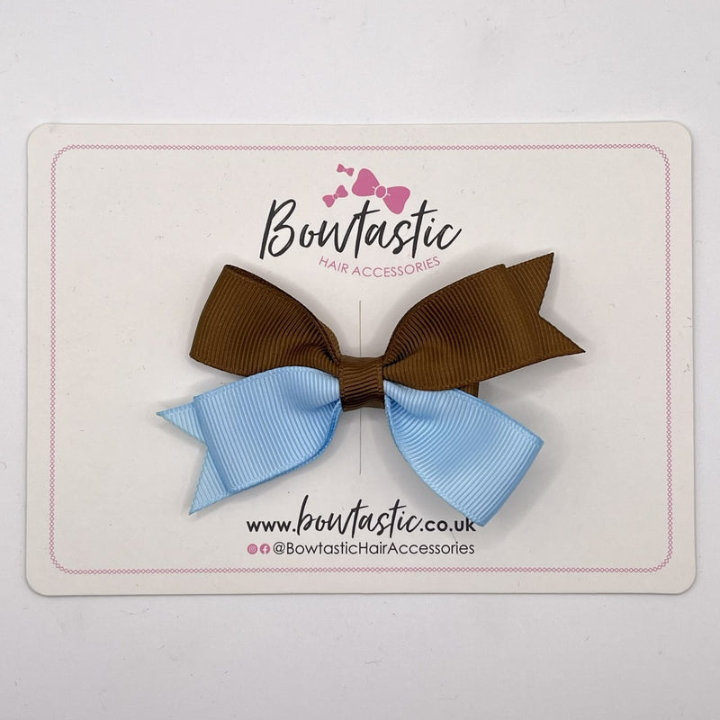 3 Inch Butterfly Bow Style 2 - Turftan & Blue Topaz