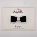 3 Inch Flat Double Bow Style 2 - Black & White