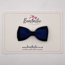 3 Inch Flat Double Bow Style 2 - Navy & Black