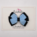 3.25 Inch Flat Bow - Blue Topaz & Black