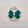 3.25 Inch Flat Bow - Jade Green & White