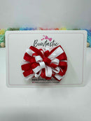 3 inch Loop Bow - Red & White