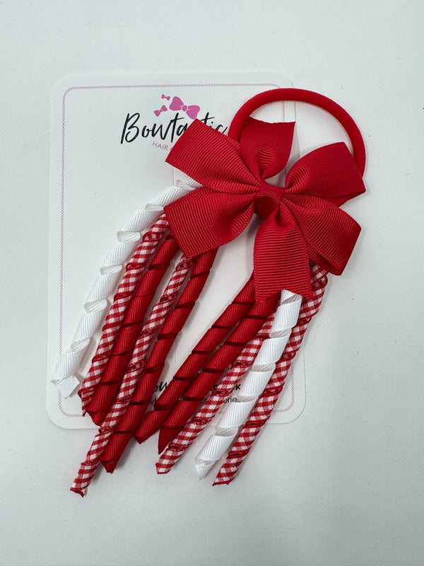 3 Inch Pinwheel Corker Bobble - Red & White Gingham