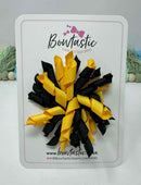 3.5 Inch Corker Bow - Black & Yellow Gold
