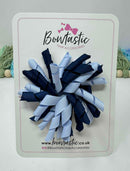 3.5 Inch Corker Bow - Navy & Bluebell