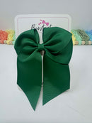 4 Inch Tail Bow - Forest Green