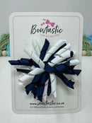 3.5 Inch Corker Bow - Navy & White