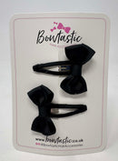 2 Inch Bow Snap Clip - Black - 2 Pack
