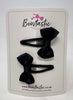 2 Inch Bow Snap Clip - Black - 2 Pack